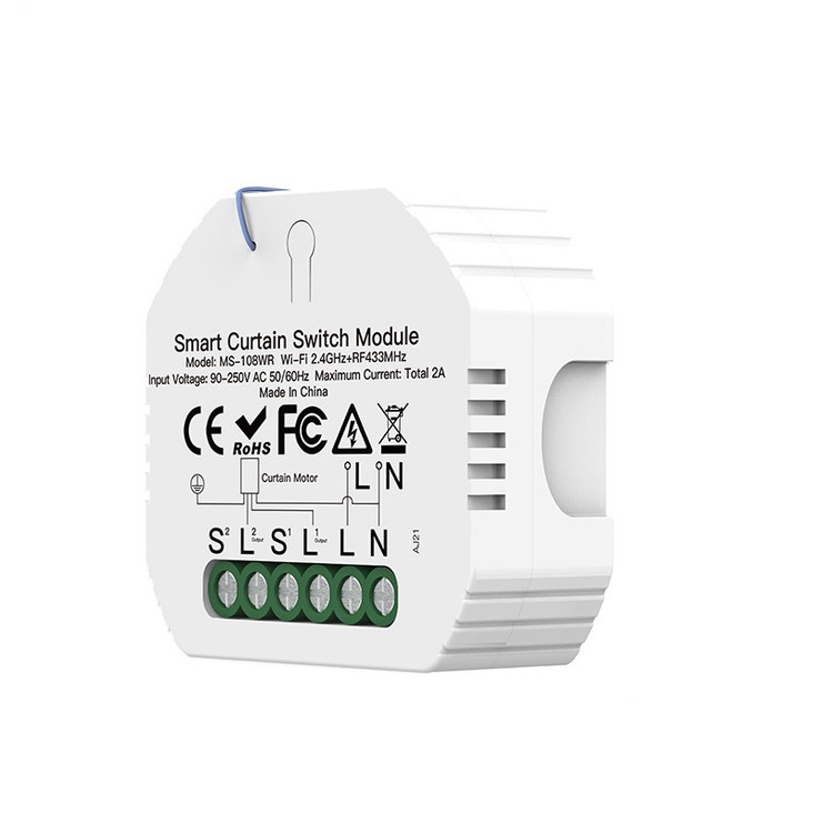 رله هوشمند پرده 500 وات WiFi , RF برند Moes مدل WM-108-MS