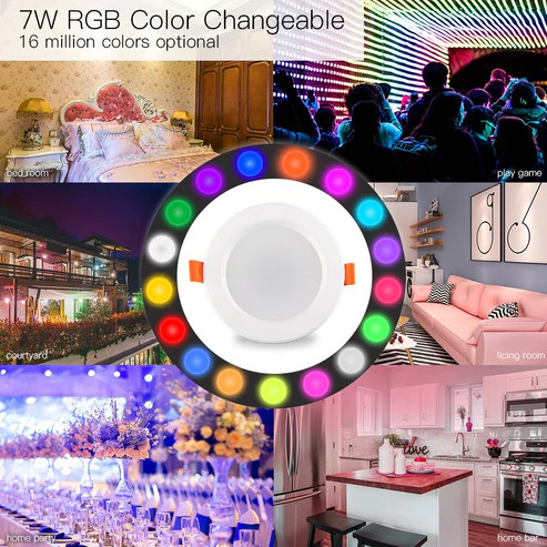 پنل ال ای ادی هوشمند وایفای RGB برند MOES مدل WB-LZD7-RCW-MS