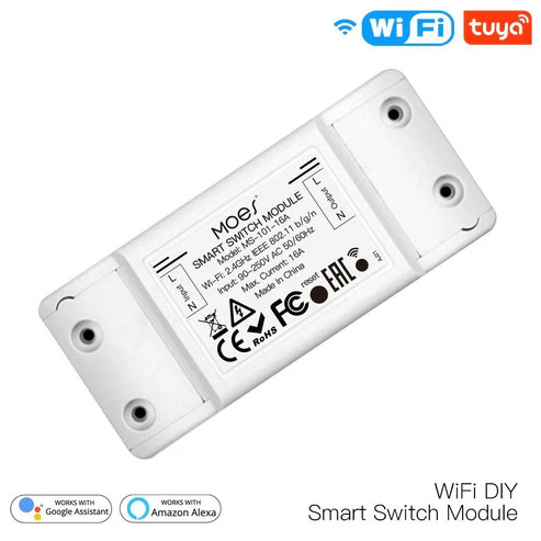 رله هوشمند تک کانال 16 آمپر WiFi برند Moes مدل MS-101-16A