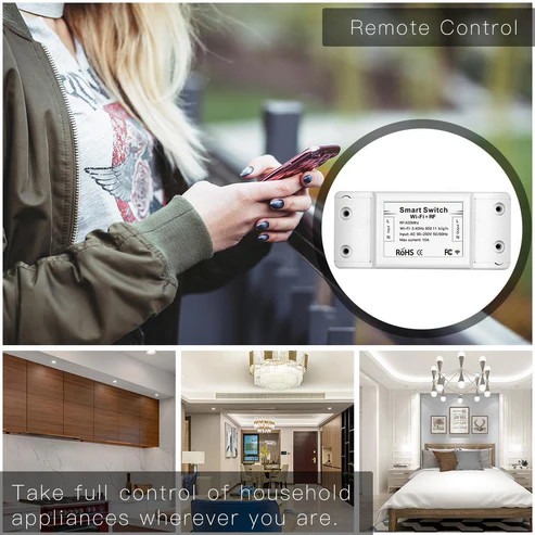 رله هوشمند تک کانال 10 آمپر WiFi برند Moes مدل MS-101-N