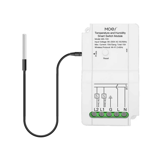 ماژول دما و رطوبت هوشمند WiFi با رله خروجی و سنسور ضد آب مخصوص برند Moes مدل KIT-WM-103T