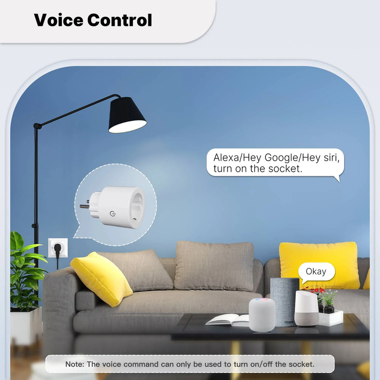 پریز هوشمند 16 آمپر WiFi با مانیتورینگ میزان مصرف برق - پروتکل Matter – برند MOES مدل MWP-EU16M-WH-MS-4