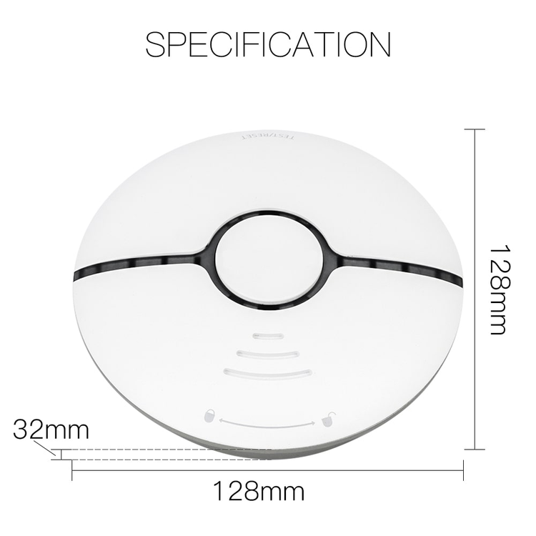 سنسور دود هوشمند WiFi برند MOES مدل WSS-S-SSD-A-EN