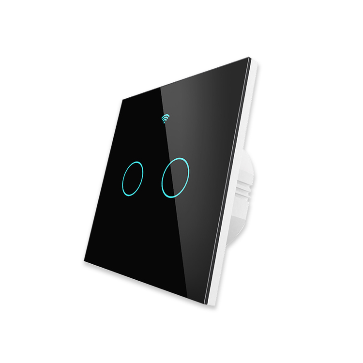 کلید دو پل WiFi RF هوشمند لمسی Tuya برند Moes مدل WRS-EU2