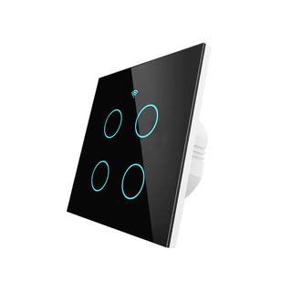 کلید چهار پل WiFi RF هوشمند لمسی Tuya برند Moes مدل WRS-EU4