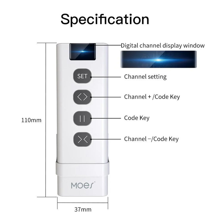 ریموت کنترل RF هوشمند برند Moes مدل GST-YK2169
