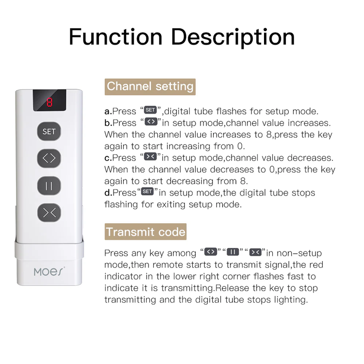 ریموت کنترل RF هوشمند برند Moes مدل GST-YK2169