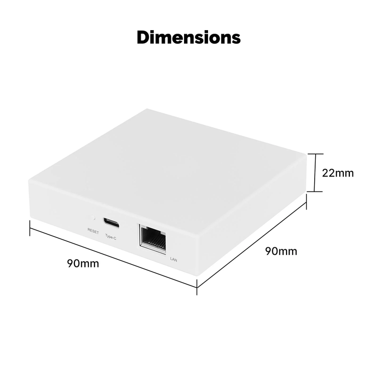 هاب مرکزی هوشمند MOES مدل Matter Gateway – گیتوی ZigBee + Matter + Thread