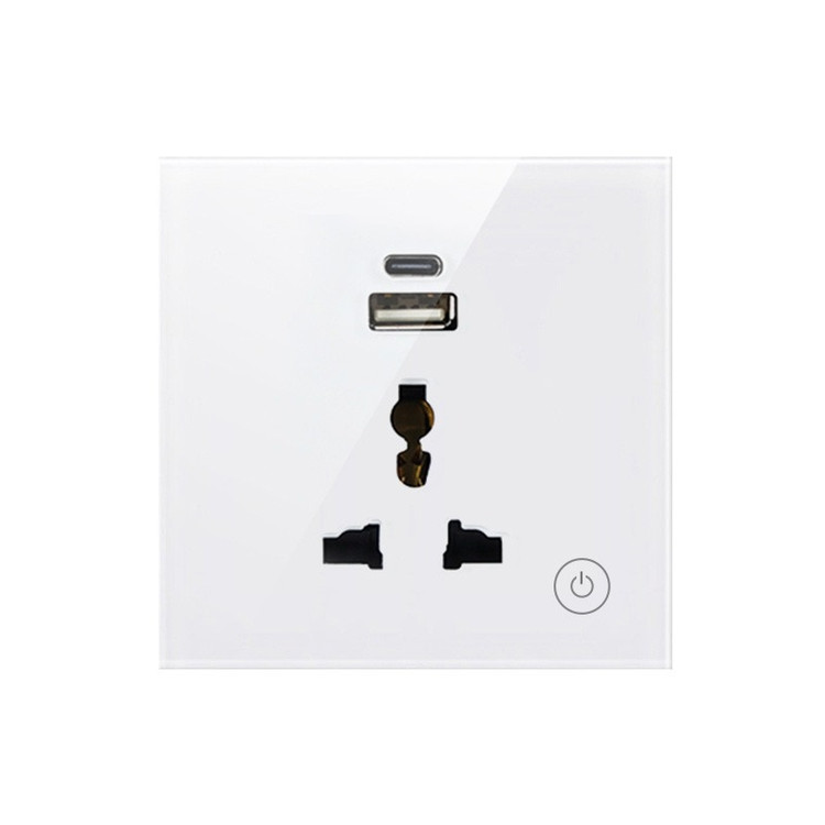 پریز هوشمند دیواری WiFi مدل GST-WEU5-1U1C – پریز توکار هوشمند با USB و Type-C