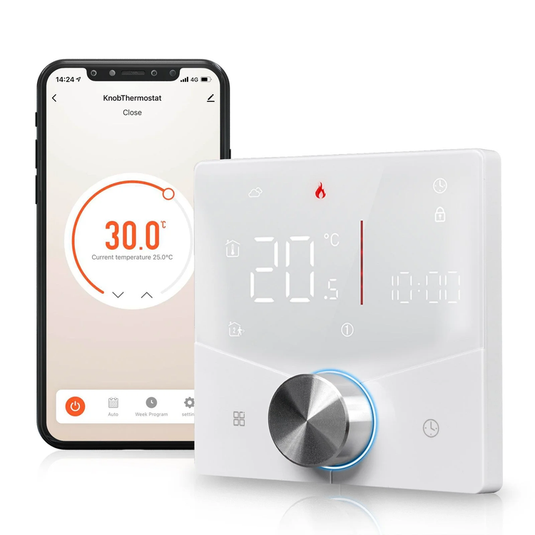 ترموستات فن کویل هوشمند Zigbee برند Moes مدل ZHT-009-AL-BK/WH