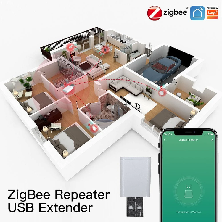 تقویتکننده سیگنال Zigbee مدل ZZJ-JM با اتصال USB
