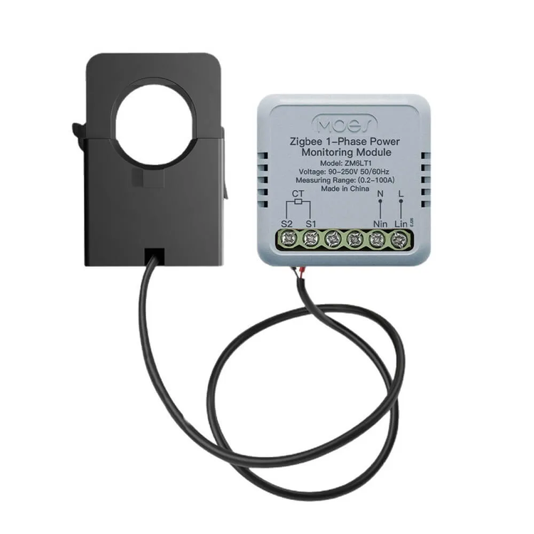 ماژول اندازهگیری مصرف برق تکفاز MOES مدل ZM-1P100M Zigbee